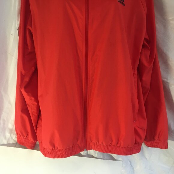 Adidas Jacket Mens Large Navy Orange Windbreaker Full Zip Logo Windbreaker - Picture 3 of 15